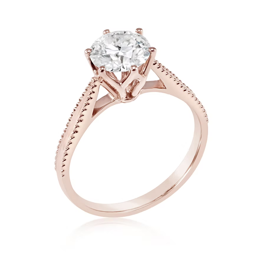 18K rose gold ring